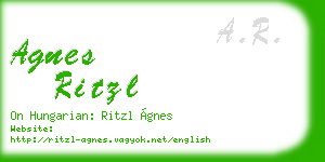agnes ritzl business card
