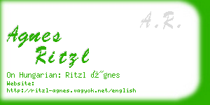 agnes ritzl business card